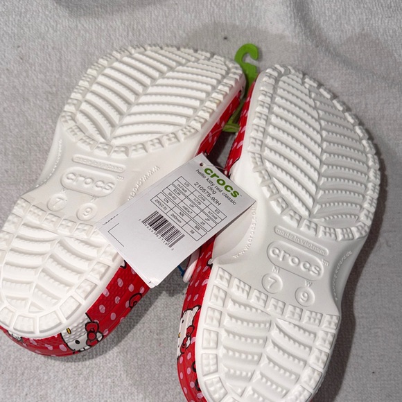 CROCS Red and White Hello Kitty Clogs - Picture 2 of 2